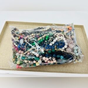 Vintage & Modern Semi-Precious Gemstone Beaded Mystery Jewelry Lot 4LBS
